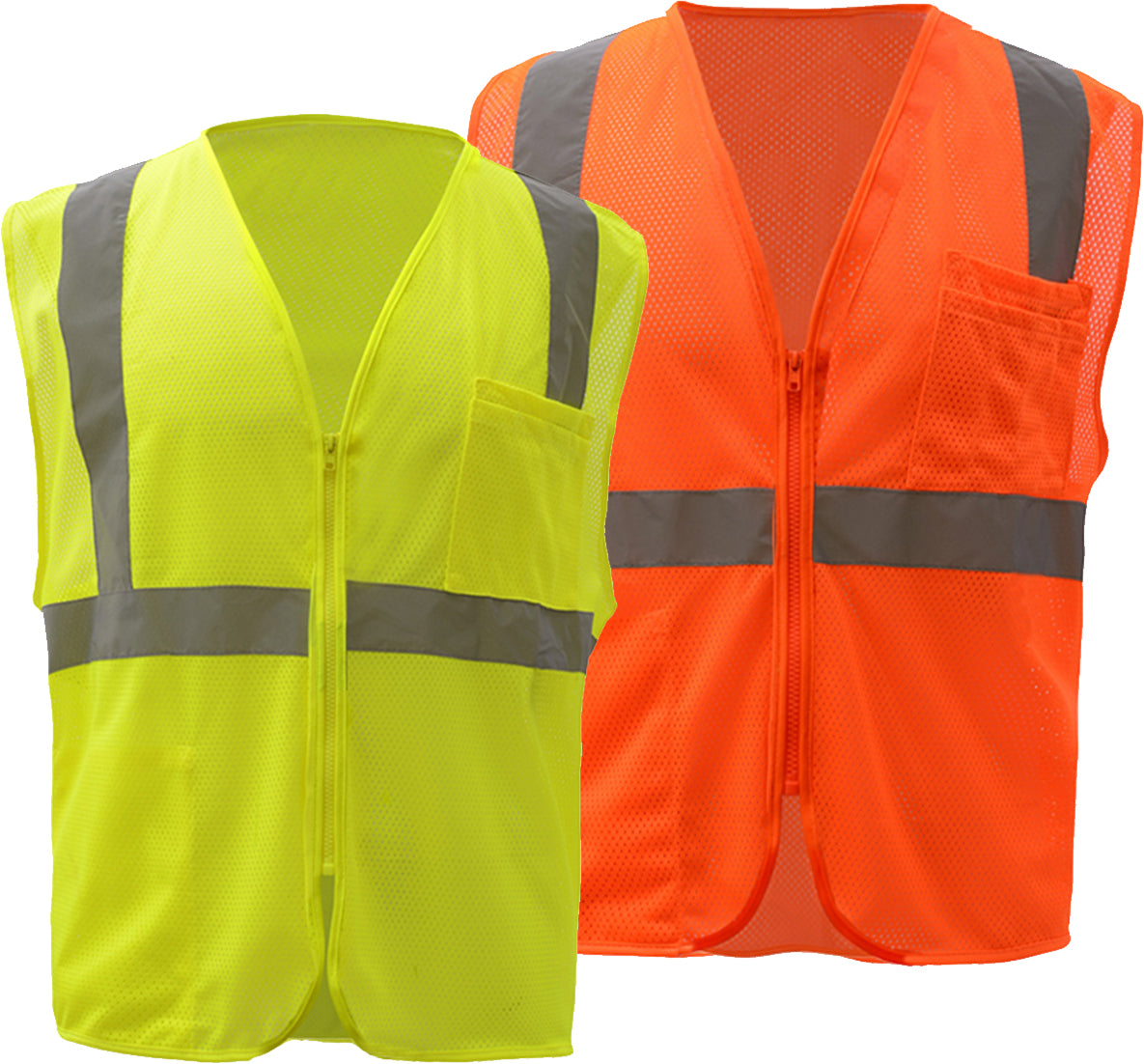 Standard Class 2 Mesh Zipper Safety Vest