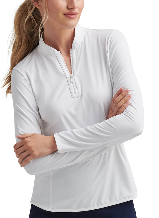 Peter Millar Women's Lightweight Long-Sleeve Zip Sun Shirt