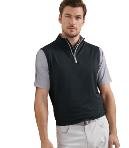 Peter Millar Men's Galway Stretch Loop Terry Quarter-Zip Vest